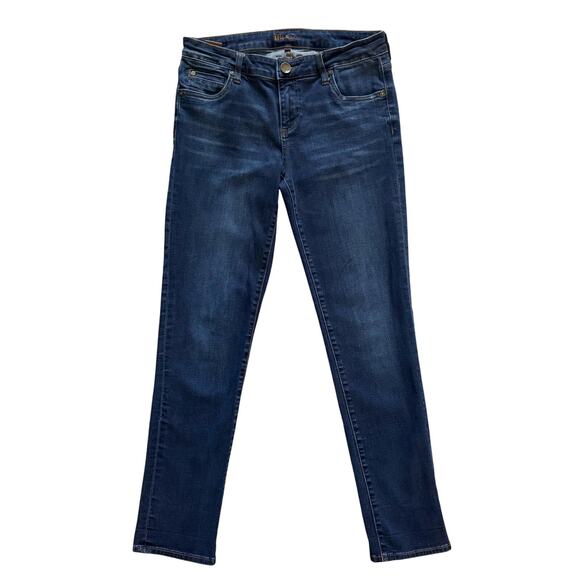 KUT from the Kloth jeans women's sz 4 Blue Catherine Mid Rise Boyfriend Preppy - Picture 4 of 16